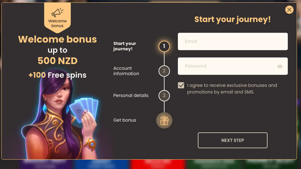 National Casino New Zealand registration window